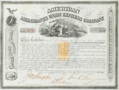 Lot #112 William Fargo Signed Stock Certificate - Image 2