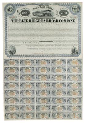 Lot #437 Blue Ridge Railroad Company Bond - Image 1