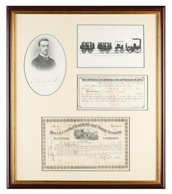Lot #421 Cornelius Vanderbilt II (2) Signed Stock Documents - Image 1