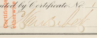 Lot #421 Cornelius Vanderbilt II (2) Signed Stock Documents - Image 5