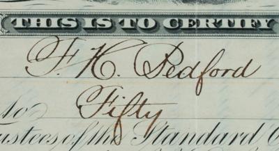 Lot #122 John D. Rockefeller and Henry M. Flagler Signed Stock Certificate - Image 3