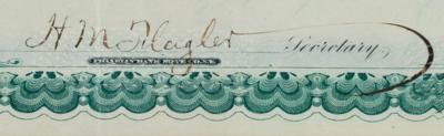 Lot #122 John D. Rockefeller and Henry M. Flagler Signed Stock Certificate - Image 4