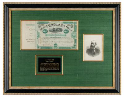 Lot #116 Jay Gould Signed Stock Certificate