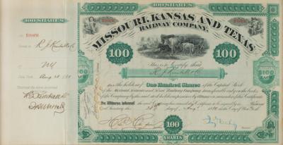 Lot #116 Jay Gould Signed Stock Certificate - Image 2
