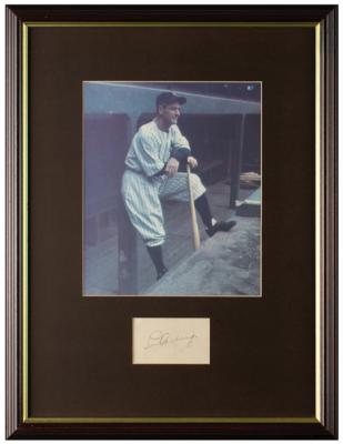 Lot #984 Lou Gehrig Signature