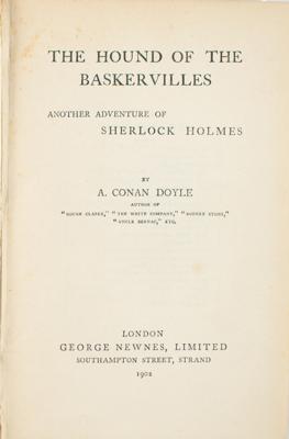 Lot #653 Arthur Conan Doyle Signature and 'Hound of the Baskervilles' First Edition - Image 2