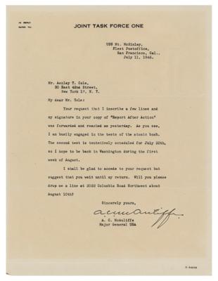 Lot #534 Anthony C. McAuliffe Typed Letter Signed