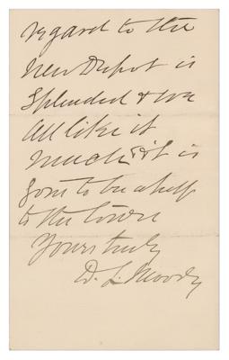 Lot #359 Dwight L. Moody Autograph Letter Signed - Image 2