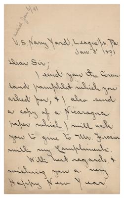 Lot #380 Robert E. Peary Autograph Letter Signed