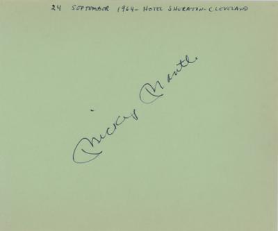 Lot #1009 Mickey Mantle Signature - Image 1