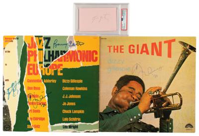 Lot #797 Dizzy Gillespie, Stan Getz, and Benny Carter (3) Signed Items - Image 1