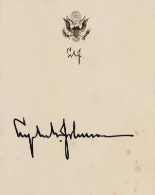 Lot #62 Lyndon B. Johnson Signed Bookplate - Image 1