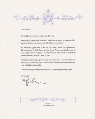 Lot #859 Madonna Signed Commemorative Letter