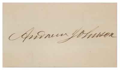 Lot #58 Andrew Johnson Signature - Image 1