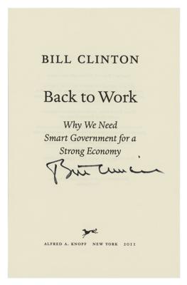 Lot #37 Bill Clinton Signed Book Page - Image 1