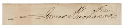 Lot #18 James Buchanan Signature