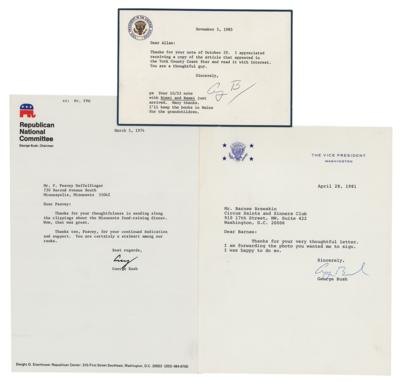 Lot #21 George Bush (3) Typed Letters Signed