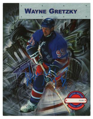 Lot #1004 Wayne Gretzky Signed Madison Square Garden Game Card