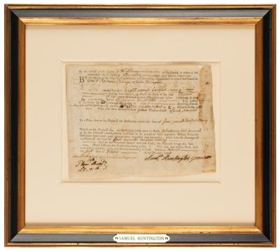 Lot #313 Samuel Huntington Document Signed - Image 1