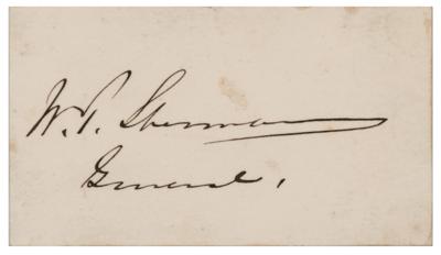 Lot #554 William T. Sherman Signature