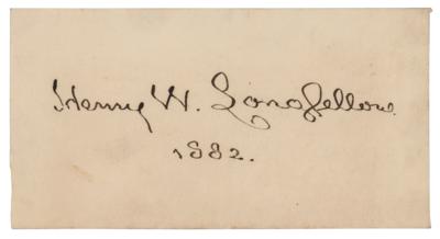 Lot #685 Henry W. Longfellow Signature