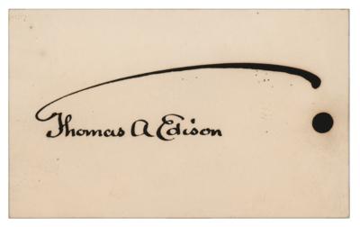 Lot #143 Thomas Edison Signature