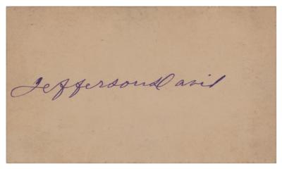 Lot #511 Jefferson Davis Signature
