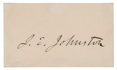 Lot #530 Joseph E. Johnston Signature