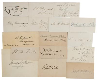 Lot #172 19th Century Notables (36) Signatures