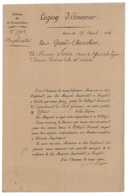 Lot #335 Bernard Germain de Lacepede Document Signed - Image 1