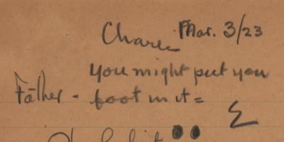 Lot #144 Thomas Edison Autograph Note Signed to His Son Charles - Image 2