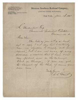 Lot #6 U. S. Grant Letter Signed