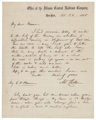 Lot #535 George B. McClellan Autograph Letter