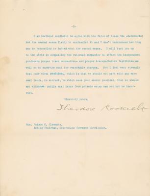 Lot #7 Theodore Roosevelt Typed Letter Signed as President - Image 2