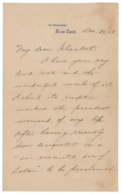 Lot #189 John Dustin Archbold Autograph Letter