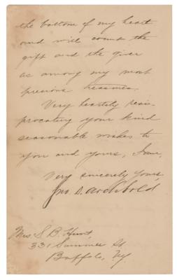Lot #189 John Dustin Archbold Autograph Letter Signed - Image 3