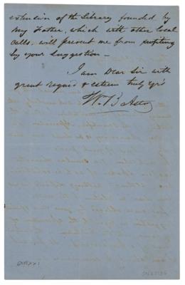Lot #195 William B. Astor, Sr. Letter Signed - Image 2