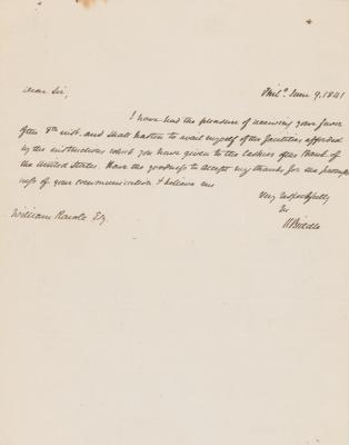 Lot #214 Nicholas Biddle Autograph Letter Signed - Image 1