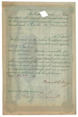 Lot #215 Frederick H. Billings Document Signed - Image 2