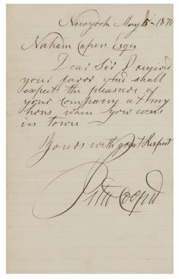 Lot #247 Peter Cooper Autograph Letter Signed - Image 1
