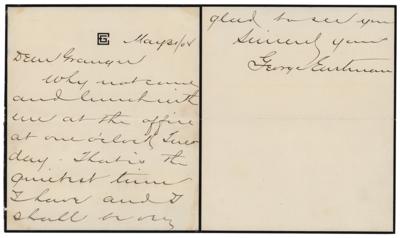Lot #258 George Eastman Autograph Letter Signed
