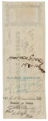 Lot #288 Horace Greeley Signed Check - Image 1