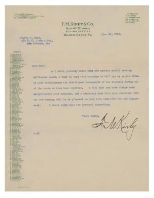 Lot #333 Fred M. Kirby Typed Letter Signed