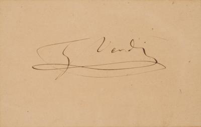 Lot #707 Giuseppe Verdi Signature - Image 2