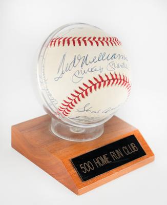 Lot #999 Baseball: 500 Home Run Club Signed Baseball
