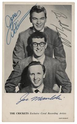 Lot #725 Buddy Holly and the Crickets Signed Promo Card - Image 1