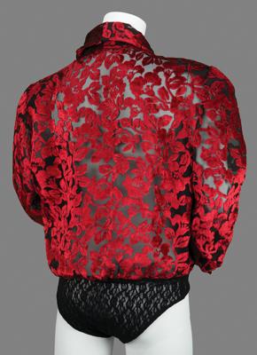 Lot #779 Prince's Personally-Worn Red Velvet and Black Sequin Outfit - Image 6