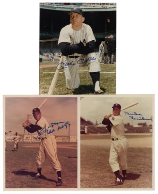 Lot #1010 Mickey Mantle, Willie Mays, and Duke Snider (3) Signed Photographs - Image 1