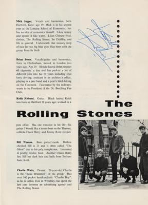 Lot #843 Rolling Stones: Keith Richards Signed Program - Image 1
