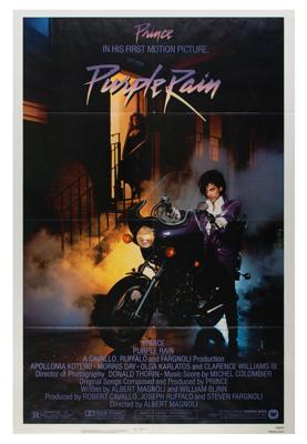 Lot #864 Prince: Original Purple Rain One Sheet Movie Poster - Image 1